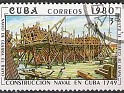 Cuba - 1980 - Construction - 3 - Multicolor - Cuba, Ships - Scott 2347 - Shipbuilding El Rayo - 0